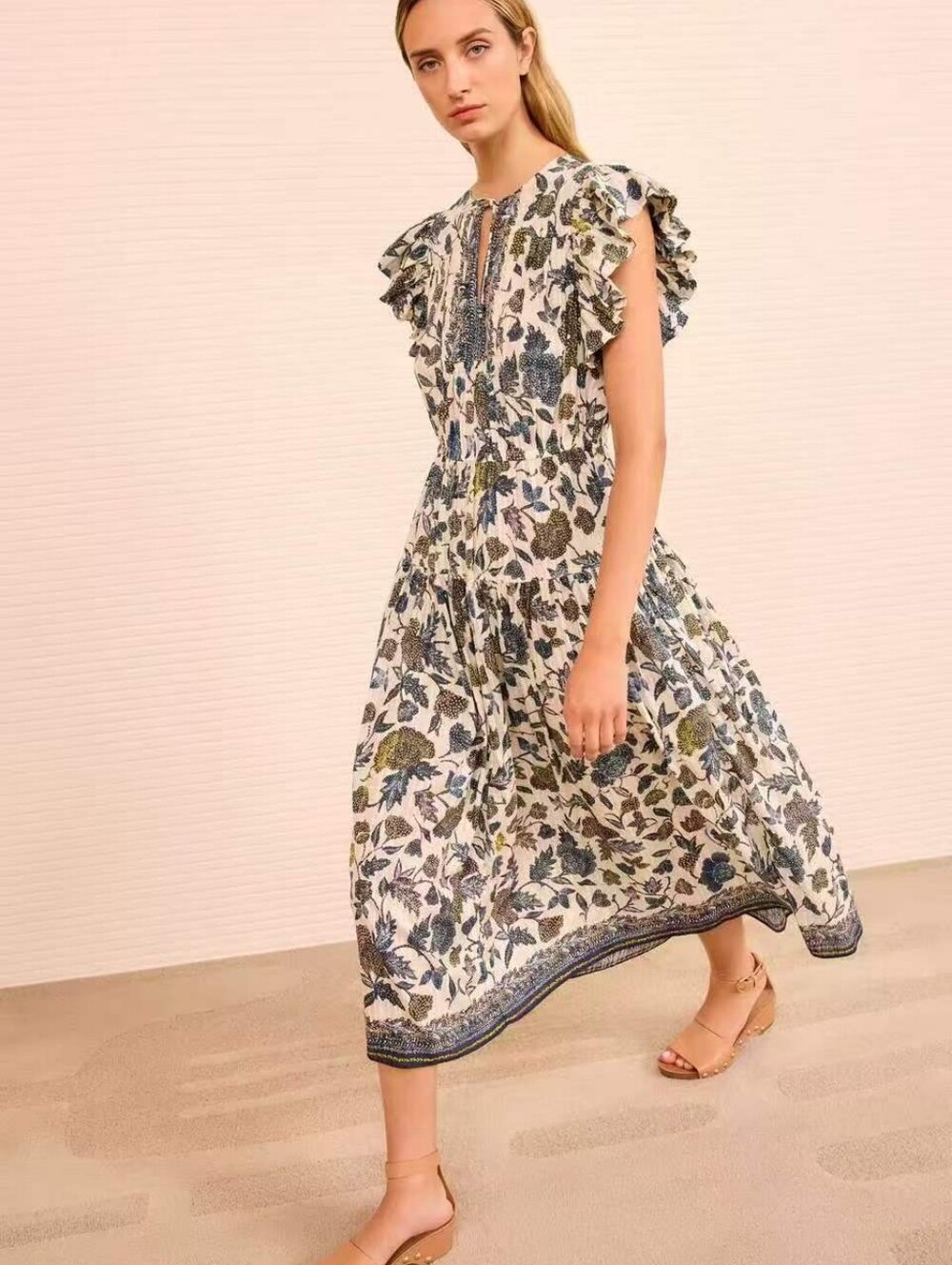 Ulla Johnson Kairi gathered cotton-blend midi dress